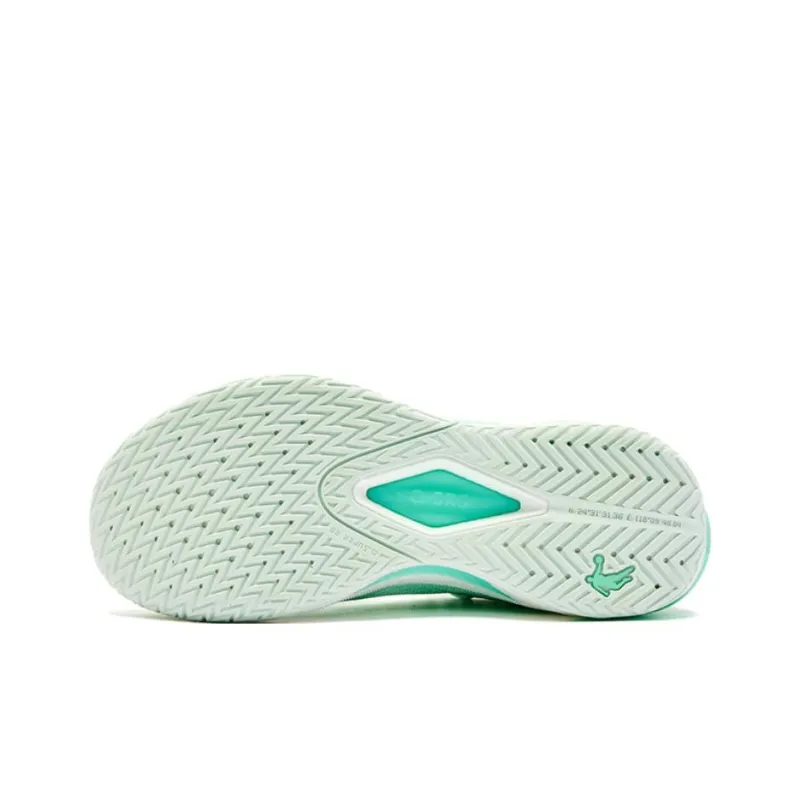 QIAODAN FE3.0 Chinese Jade Cushioning, Slip Resistant, And Abrasion Resistant Low Top Basketball Shoes Men's Green Pink-5