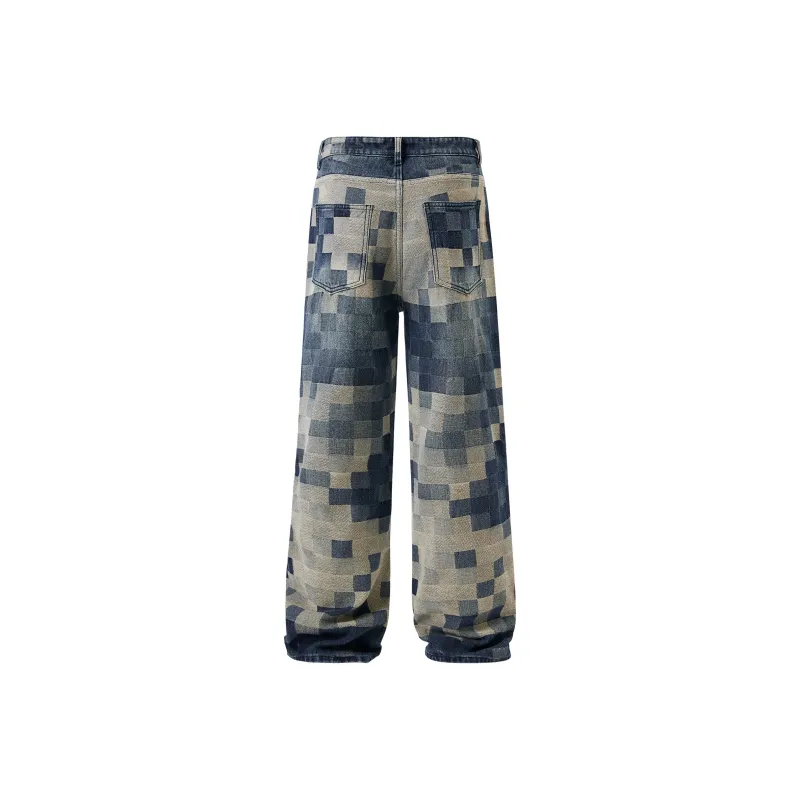 FCB ARCELONA Jeans Unisex Mosaics Vintage Blue-1