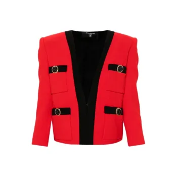 BALMAIN Logo Button Embellished Jacket