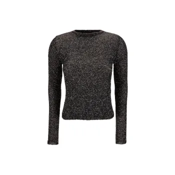Balenciaga Sequin Embellished Long-Sleeved Knit Top