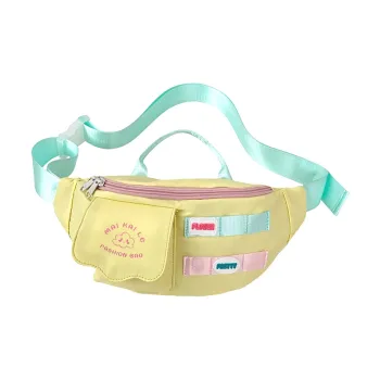 Kaka Tree Nylon Fanny Pack Women's Yellow, Ecru, Purple, Green, Pink