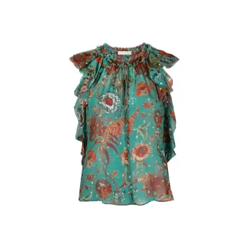 Ulla Johnson Dominique Floral-print Top