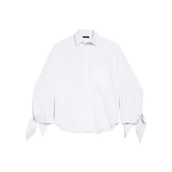 Balenciaga Knotted Cuff Blouse 'White'