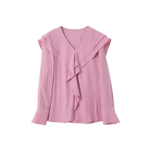 3COLOUR Chiffon Shirt Women's Raspberry Pink