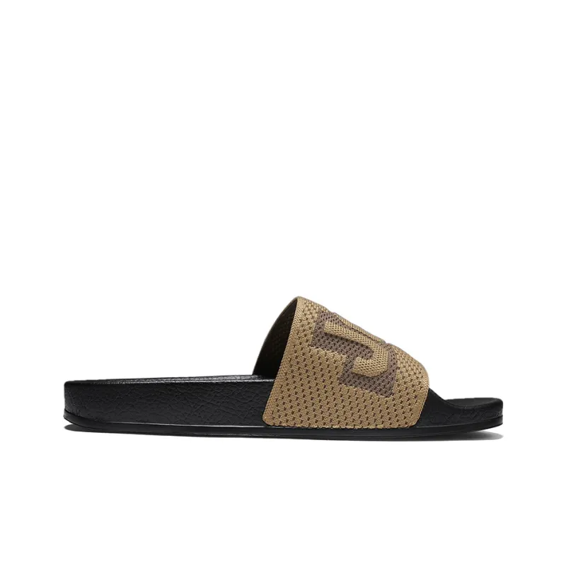 Jeep Rubber Sole Quiet, Slip Resistant, Odor Resistant Slide Slippers Men's Khaki-1
