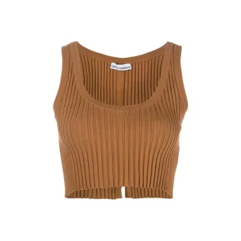 Paco Rabanne Ribbed Cropped Top