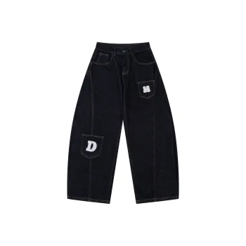 AFISHSTAY Curved Knife Jeans Unisex Black