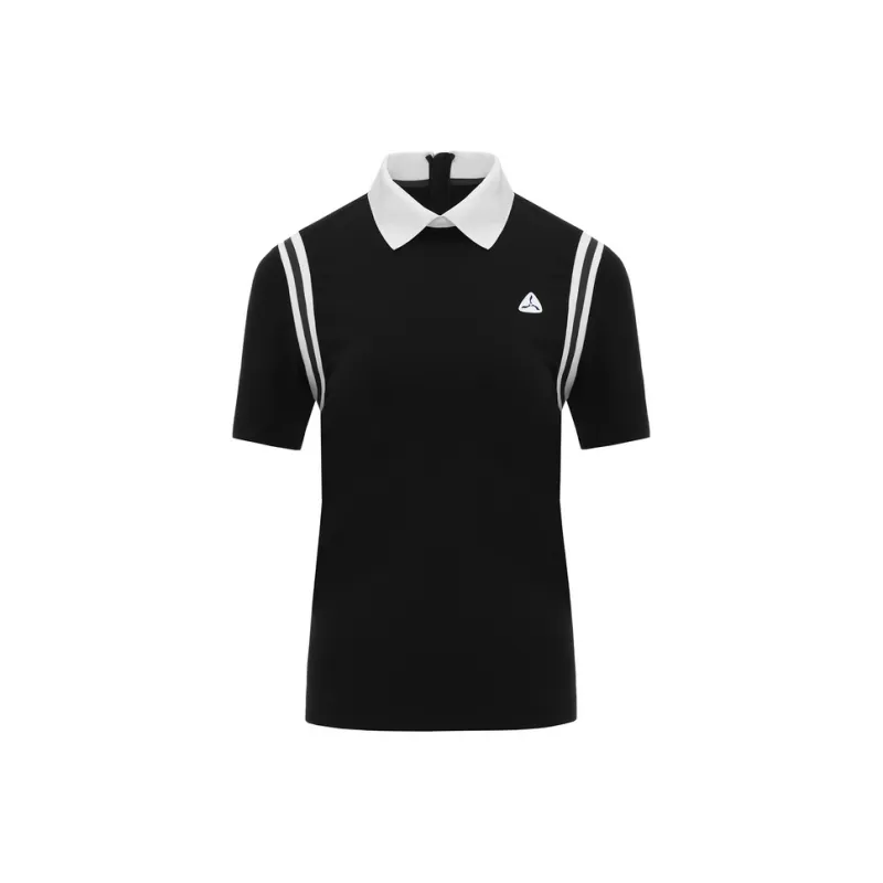 LI NING 1990 Golf Series Polo Shirt Women's Starlight Blue-0