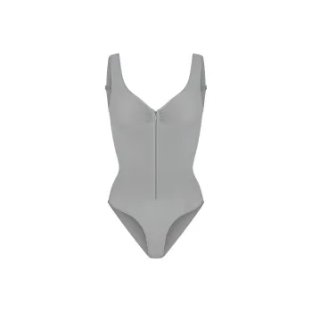 SKIMS SEAMLESS SCULPT ZIP FRONT BRIEF BODYSUIT Bodysuits Women's Pacific