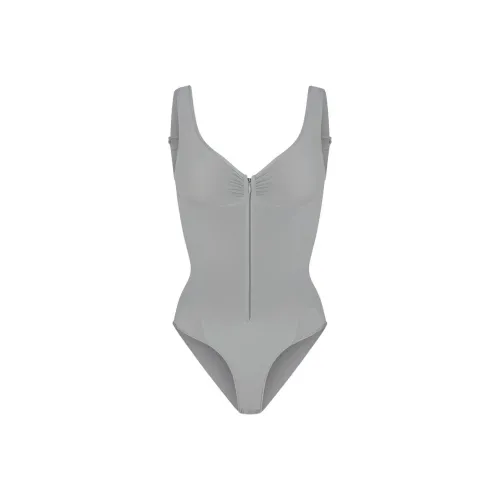 SKIMS SEAMLESS SCULPT ZIP FRONT BRIEF BODYSUIT Bodysuits Women's Pacific