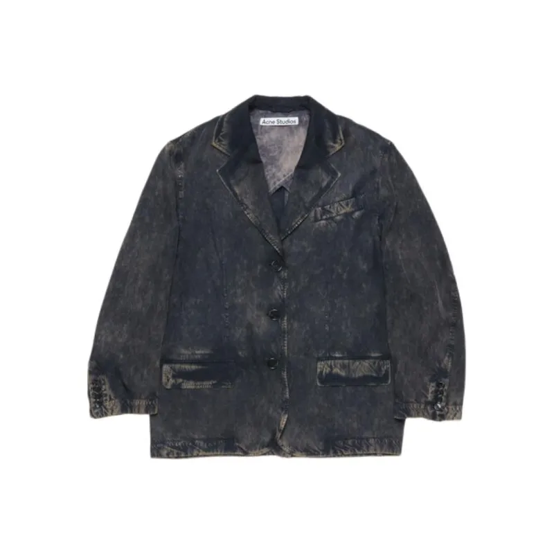 Acne Studios Single Breasted Jacket 'Black/Beige'-0