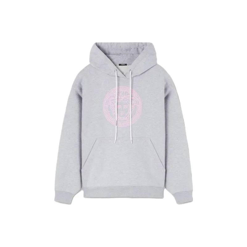VERSACE Medusa Motif Drawstring Hoodie-0