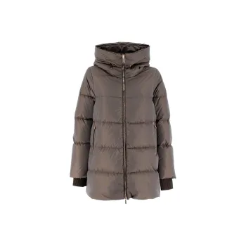 Moorer Zipped Hooded Padded Coat