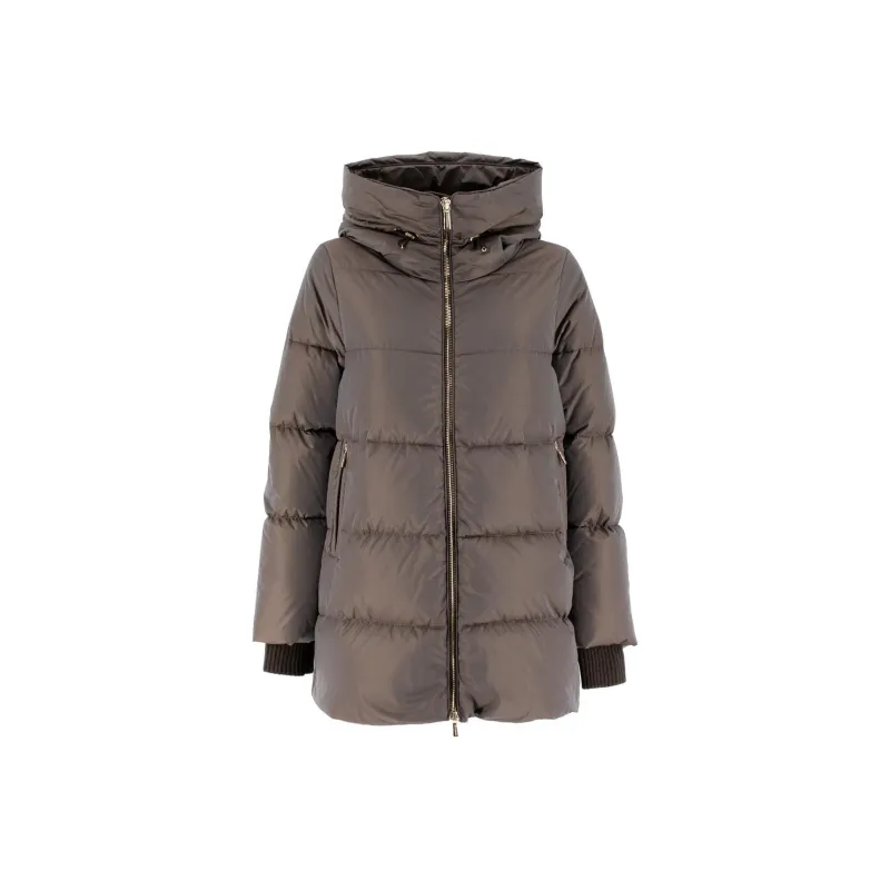 Moorer Zipped Hooded Padded Coat-0