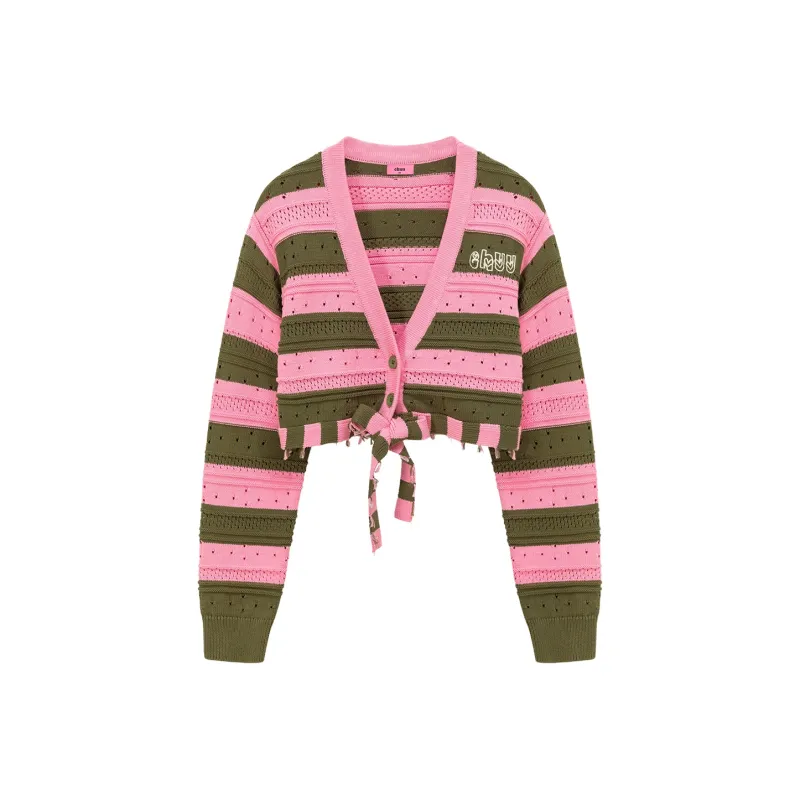 CHUU Knitwear Women's Pink Stripes-0