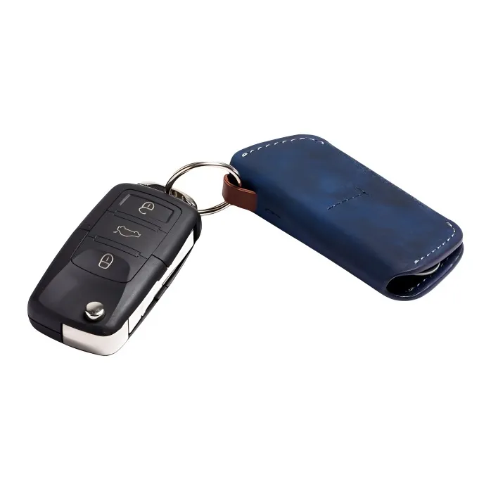 BELLROY Cow Leather Key Pouch Unisex Deep Sea Blue-3