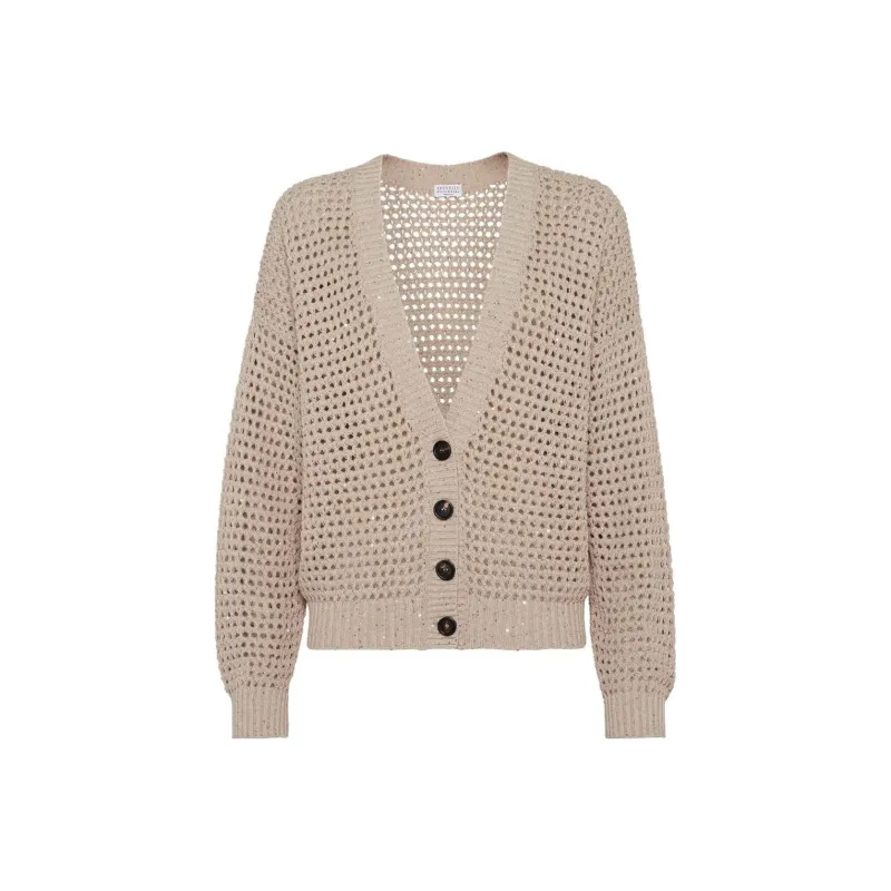 Brunello Cucinelli V Neck Knitted Cardigan-0