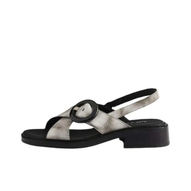 PRADA One Strap Sandals 3.5cm Women's White Gray-0