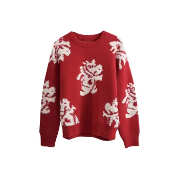 Olrain Knitwear 2024 Year Of The Dragon New Arrival Women's Red