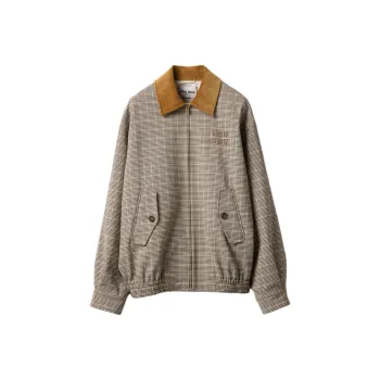 MIU MIU Double Check Jacket Cacao
