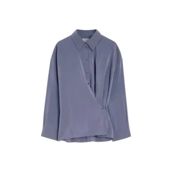 Lemaire Straight Collar Twisted Shirt 'Asphalt'