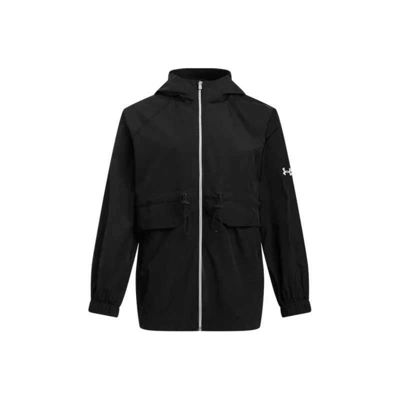Under Armour Crinkle Wvn Jackets Coats Women's Black-0