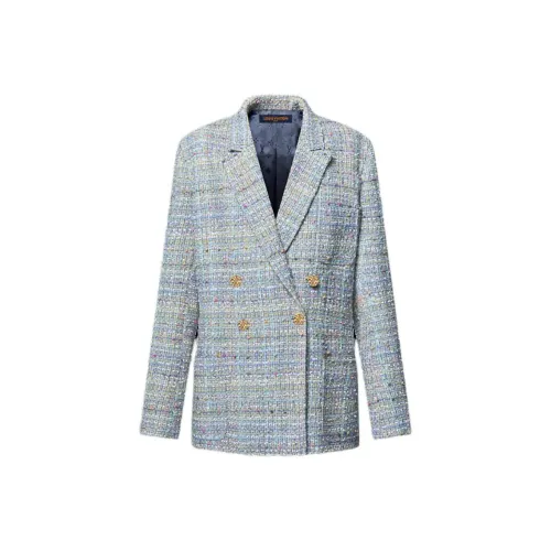 LOUIS VUITTON Double Breasted Tweed Blazer