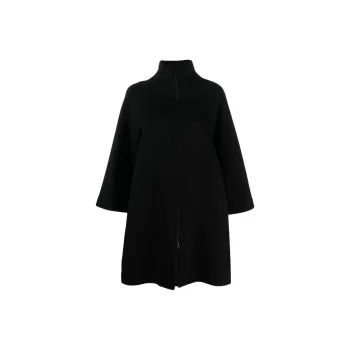 Gianluca Capannolo Zipped High neck Felted Coat