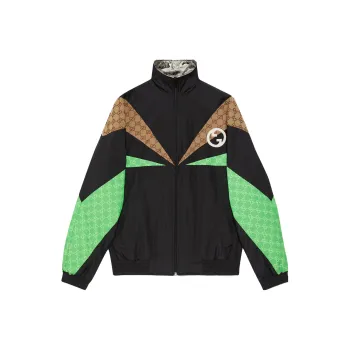 GUCCI Panelled Gg Canvas Bomber Jacket