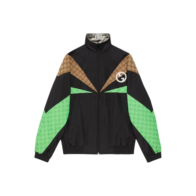 GUCCI Panelled Gg Canvas Bomber Jacket-0