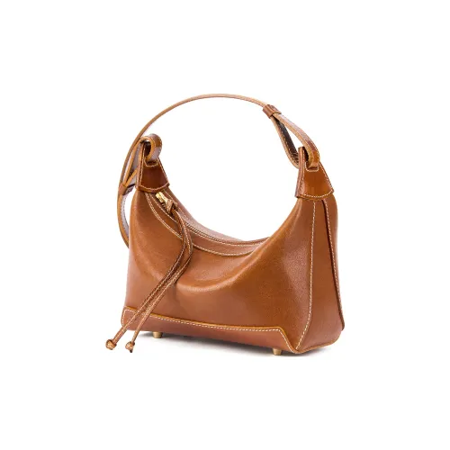 KAISER Top Grain Vegetable Tanned Cow Leather Tote Bag, Shoulder Bag Regular Women's Multicolor