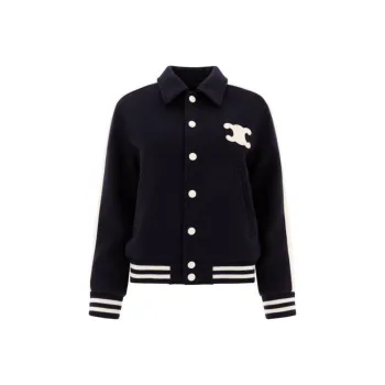 CELINE Triomphe Teddy Jacket In Double Face Cashmere