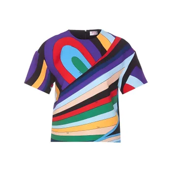 EMILIO PUCCI Iride Printed Crewneck Top