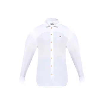 Vivienne Westwood Logo Embroidered Curved Hem Shirt