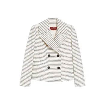 MaxMara Studio Assuan Striped Double Breasted Jacket