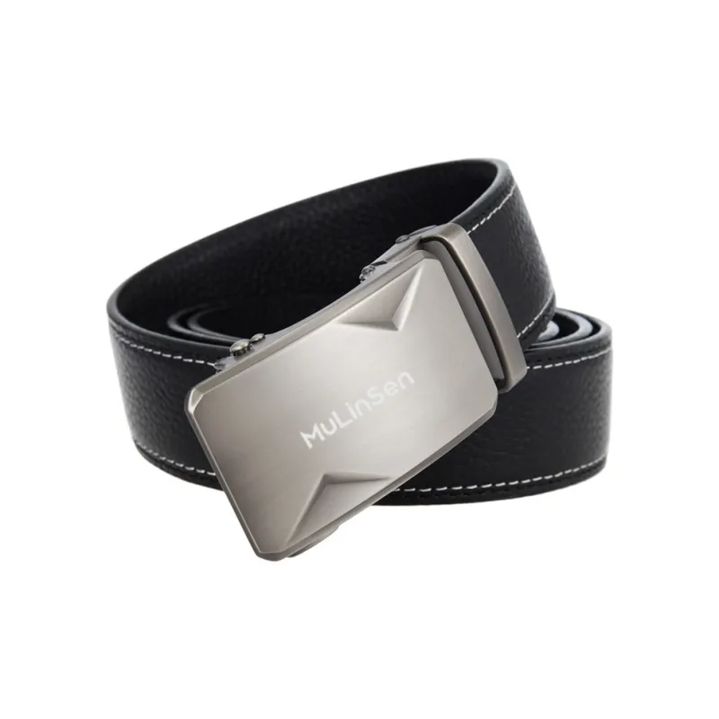 Mulinsen Cow Leather Belts Men's Width 3.5CM-1