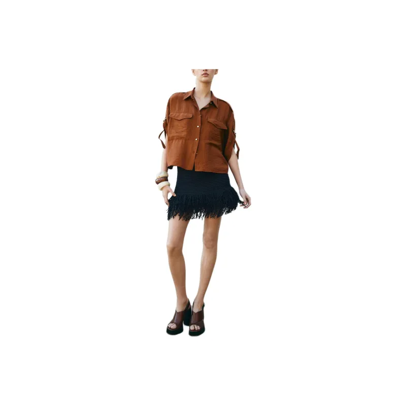 ZARA Shirts Women's Brick Red-0