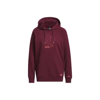 Adidas All Szn Valentine's Day Pullover Hoodie Sweatshirt Women's Maroon