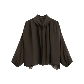 Massimo Dutti Shirt Women's Gray Brown