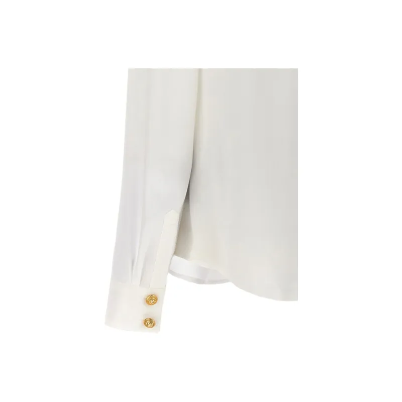 BALMAIN Embossed Buttons Long Sleeved Shirt-7