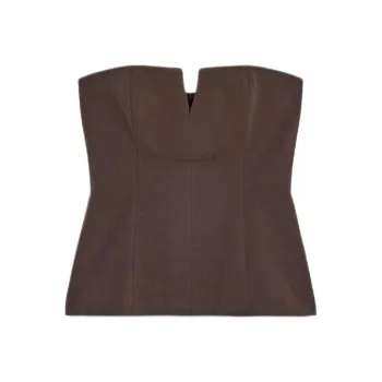 ZARA Strapless Top Women's Brown
