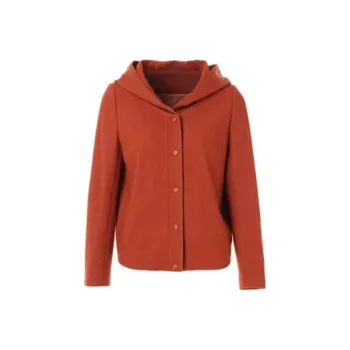 QIAOWANNI Jackets Coats Women's Dry Leaf Orange