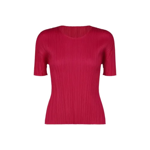 PLEATS PLEASE ISSEY MIYAKE FW24 T-Shirt Women's Rouge Red