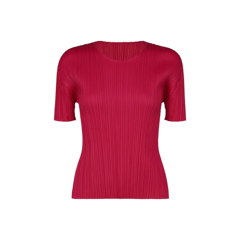 PLEATS PLEASE ISSEY MIYAKE FW24 T Shirt Women's Rouge Red-0