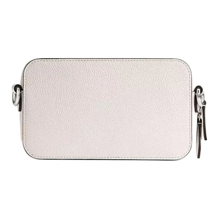 COACH Charter Polished Litchi Grain Leather Crossbody Bag Shoulder Bag Small Size Men's Chalk White-2