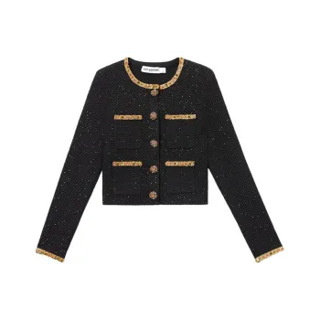 Self-portrait Jackets Coats Women's Black Mixed Color