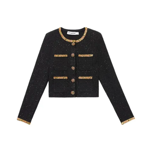 Self-portrait Jackets Coats Women's Black Mixed Color