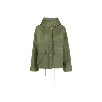 BARBOUR Nith Showerproof Drawstring Hem Hooded Coat