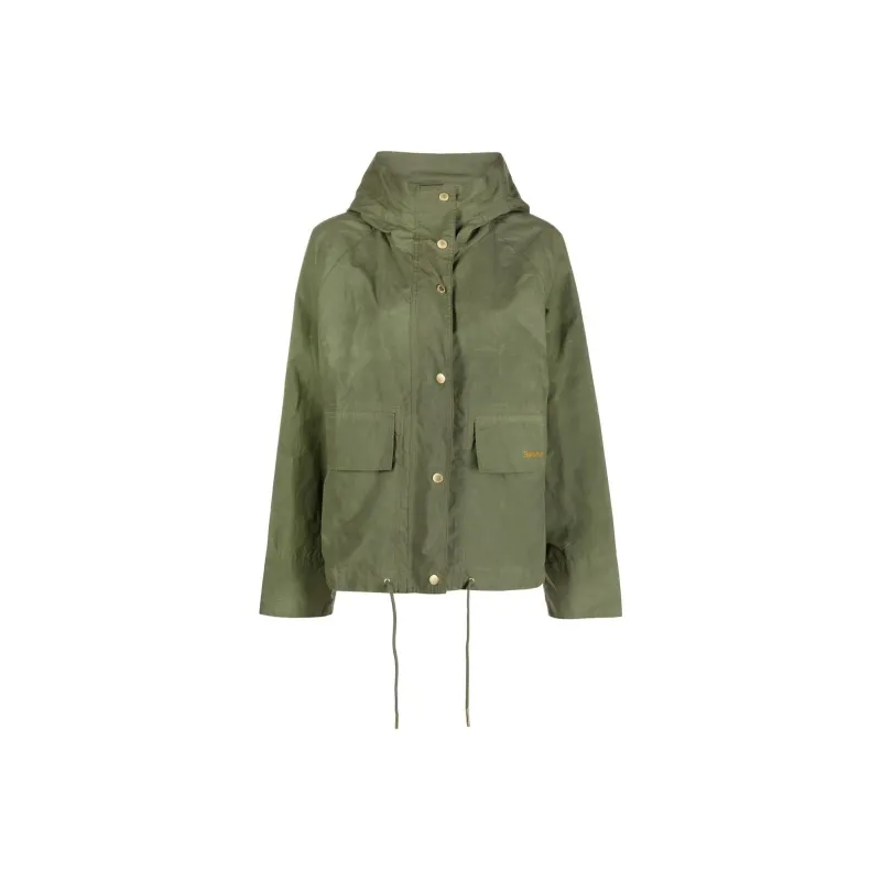 BARBOUR Nith Showerproof Drawstring Hem Hooded Coat-0
