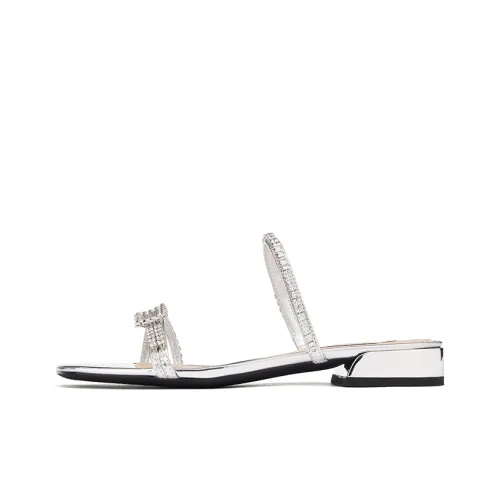 73Hours Rubber Sole Slip Resistant Slide Slippers Women's Silver